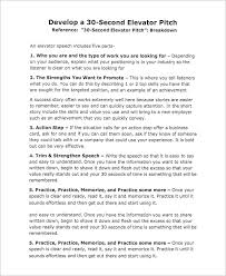 Free 10 Sample Elevator Pitch Examples In Ms Word Pdf