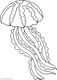 Jellyfish coloring page for preschool jellyfish are simple living things they do not have the brain bones lungs coloring pages animal coloring. Jellyfish Coloring Pages Coloringall