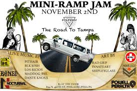Front doors, interior jammed doors, oversized products (wider. The Road To Tampa Mini Ramp Jam Skate The Foundry