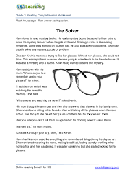 New daily puzzles each and every day! Pdf Grade 3 Reading Solver Cyanogen Mond Academia Edu