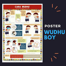 Demikianlah, penjelasan mengenai doa sebelum dan setelah wudhu beserta bacaan. Poster Belajar Wudhu Sesuai Sunnah Untuk Anak Anak Boy Version Shopee Indonesia