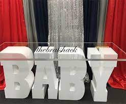 Baby Letter Table For Rent Baby Shower Table Baby Letters Baby Table