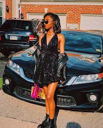 Come Shop With Me On Instagram Shop Link In Bio Follow Prettiigirllux For This Beautiful V Neck Glitter Skater Skater Dress Faux Leather Jackets Dresses