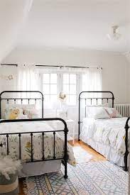 When i started assembling, i got extremely disappointed by the quality of the paint and wood treatment. Kids Bedroom With Two Beds And Wrought Iron Bed Frames Kidbedrooms Shared Girls Bedroom Shared Girls Room Farm House Living Room