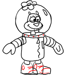 Click on the coloring page to open in a new window and print. Step By Step Lesson How To Draw Sandy Cheeks From Spongebob Squarepants How To Draw Step By Step Drawing Tutorials Spongebob Coloring Pages Spongebob Coloring Coloring Pages