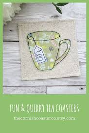 Coaster Birthday Gift Tea Gift Coffee Table Decor Drink Coaster Kitchen Gift Gift For Her New Home Gift Tea Party Fabric Coasters Tea Lovers Gift Quirky Gifts