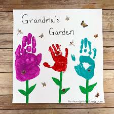 Grandparents day is celebrated the first sunday after labor day, which is september 13 this year. Grandma S Garden Handprint Keepsake So Pretty Fun Handprint Art