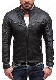 Athletic Slim Fit Bodybuilder Mens Lamb Skin Black Leather Jacket Coat All Sizes Chaqueta De Cuero Hombre Hombres Chaqueta De Cuero Ropa De Moda Hombre
