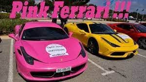 Painting the wheels and mirrors black the car was then wrapped in gray with touches of their signature pink and blues. Pink Ferrari 458 Italia The Barbie Ferrari Car Youtube