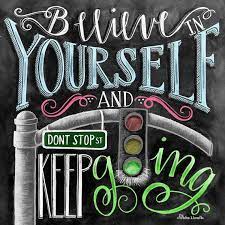 Believe In Yourself And Keep Going L I S T I N G Each Image Is Originally Hand Drawn With Chalkboard Art Quotes Art Quotes Inspirational Chalkboard Art
