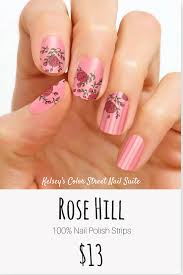 Color Street Rose Hill Classic Pink Stripes And Roses Nail Art Applied Dry For A Quick And Easy Manicure Click Color Street Nails Color Street Easy Manicure
