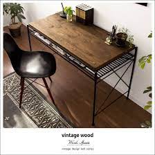 楽天市場 パソコンデスク 木製 おしゃれ デスク 棚付き パソコンラック pcデスク ワークデスク 収納棚付 机 学習机 書斎机 リビング用 居間用 ヴィンテージ アイアン ブルックリン 西海岸 オイル塗装 kelt ケルト ブラウン エア リゾーム インテリア インテリア