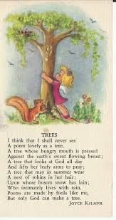 1945 Book Mark Joyce Kilmer Poem Trees Poems Tree Poem Kids Poems