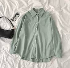 Plus no fees if you pay on time. Sage Green Collared Long Sleeved Shirt Women S Fashion Tops Shirts On Carousell