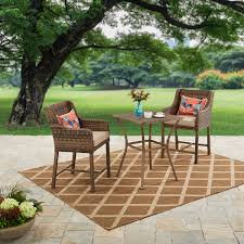 Better Homes And Gardens Hawthorne Park 3 Piece High Outdoor Bistro Set Walmart Com Outdoor Bistro Set Outdoor Patio Furniture Sets Better Homes And Gardens