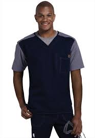 Carhartt Mens Contrast V Neck Scrub Top Scrubs And Beyond Carhartt Mens Carhartt Scrubs Medical Outfit