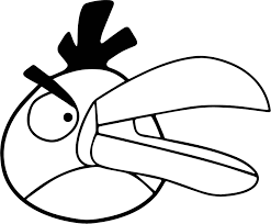 White Bird With Big Mouth Nice Big Mouth Angry Birds Coloring Page Bird Coloring Pages Coloring Pages Coloring Pages For Boys