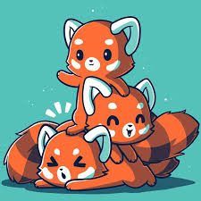 Fluffy Red Pandas T Shirt Teeturtle Red Panda Cartoon Panda Wallpapers Red Panda Cute