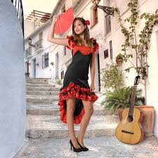 Kostüm flamenco tänzerin mit haarspange. Flamenco Tanzerin Kostum 2 Teilig Erw Grosse S M