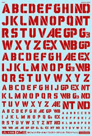 Germanische schrift (runen), 100 n. 1 100 Gm Font Decal No 1 Military Stencil Alphabet Red Material Hobbysearch Hobby Tool Store