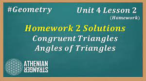 Fill in the bubble next to the shapes that show fourths. Homework 2 Solutions For Congruent Triangles Angles From Unit 4 Lesson 3 Geometry Youtube