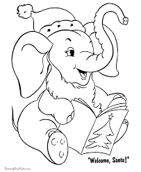 Printable Christmas Coloring Pictures 011 Elephant Coloring Page Animal Coloring Pages Christmas Coloring Pages
