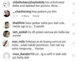 Namun kali ini, kecurangan aliff bukannya didedahkan oleh bella. Aliff Aziz Padam Semua Gambar Bella Astillah Di Instagram