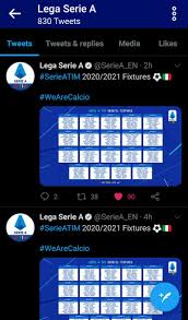 It was founded on 1 july 2010. Lega Serie A On Twitter Serieatim 2020 2021 Fixtures Wearecalcio