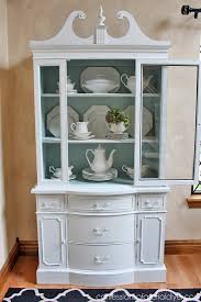 Do you have an old china cabinet or hutch that's in need of a major revamp? Duck Egg Blue And White China Cabinet Confessions Of A Serial Do It Yourselfer
