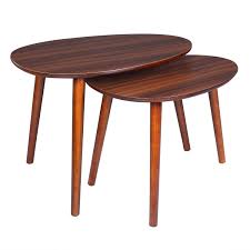 The hand painted, matte paint finish, and tripod spindle legs a chic style to your living room or bedroom. Nesting Coffee End Tables Modern Furniture Decor Side Table For Living Room Balcony Home And Office Black Set Of 2 Nesting Tables Home Kitchen Emosens Fr