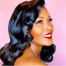 Burgundy highlights can be a beautiful option for black women who want to jazz up their curls. Pin By Mariah Winston On Hair Hair Hair I Want Black Women Hairstyles Retro Hairstyles Hair