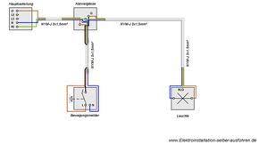 Schaltplan Eines Bewegungsmelders Mit Einer Lampe Schaltplan Elektroinstallation Selber Machen Elektroinstallation