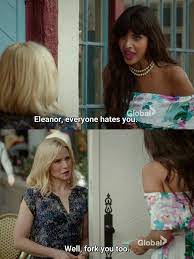 The Good Place Tahani Is A Skewering Commentary On Celebrity Worship Femestella Eleanor The Good Place The Good Place Netflix The Good Place