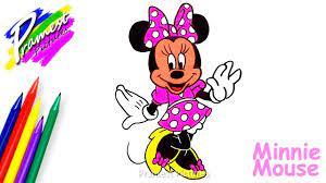 Bisa anda download dan print. Minnie Mouse Cara Menggambar Dan Mewarnai Gambar Kartun Disney Youtube