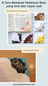 Cara membuat buku yang baik . 8 Cara Membuat Pembatas Buku Yang Unik Dan Cepat Jadi Teman Kreasi Pembatas Buku Origami Buku Origami