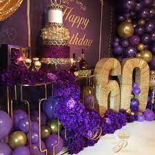 25% off with code zazaprilsale. Amethyst 60th Birthday Celebration By Diamant Du Parris Inc 60th Birthday Party Decorations Elegant Birthday Party 50th Birthday Centerpieces