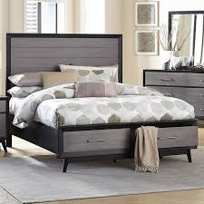 Includes 4 fabric storage bins. Homelegance Beds Raku 1711 1 Queen Platform Bed With Footboard Storage Queen From Trends Furniture
