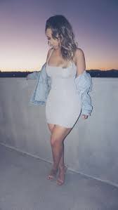 Jean Jacket Grey Strappy Dress Night Outfits Fashion Fashion Outfits