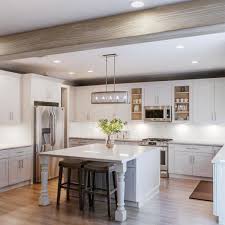 Kitchens with 10 foot ceilings. Ekena Millwork 4 In X 10 In X 10 Ft 3 Sided U Beam Sandblasted White Washed Faux Wood Ceiling Beam Bmsd3c0100x040x120wh The Home Depot