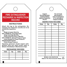 A brief fire extinguisher inspection checklist form designed for monthly evaluation of fire extinguishers. Fire Extinguisher Recharge And Inspection Record Tags In Fire Extinguisher Certificate Template Sam Certificate Templates Extinguisher Professional Templates