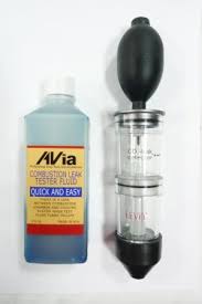 Tester fluid changes color when exposed to combustion gases from radiator. Combustion Leak Detector Test Kit Fastserve