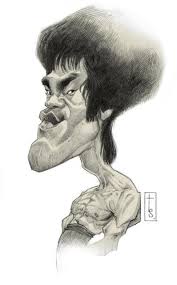 Caricaturas De Famosos Bruce Lee Por Bruno Tesse Caricature Bruce Lee Art Caricature Drawing