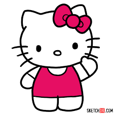 This is going to be a cute and lovely tutorial on one of most cunning characters that has ever been created, how to draw hello kitty. How To Draw Hello Kitty Sketchok Easy Drawing Guides