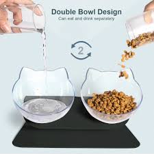 Elevated bowl dog bowls bowl pets customize elevated wooden insulated personalisedmarble ceramic pet bowl ceramic dog bowl. Double Cat Dog Bowls Elevated Cat Food Water Bowls With Raised Stand 15 Tilted Raised Pet Feeder Bowl For Cats And Small Dogs Shopee Philippines
