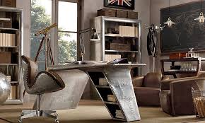 Aviator Desk Rooms Restoration Hardware Aviation Furniture Home Office Design Steampunk Interior Design