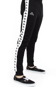 Black And Yellow Kappa Tracksuit Kappa 222 Banda Agrif Slim Sweatpants Black White Mltd Slim Sweatpants Nike Women Outfits Kappa Clothing