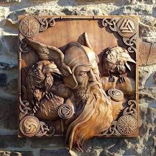 Carved Wood Berserker Bear Wooden Viking Wall Hanging Home Decor Sons Of Vikings Viking Art Nordic Artwork Viking Decor