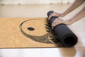 Yin Yang Tree Rubber Yoga Mat Natural Rubber Yoga Mat Cork Stylized Yoga Mat Yoga Mat With Yin Yang Print No Cork Yoga Mat Yoga Mat Beautiful Yoga Mats