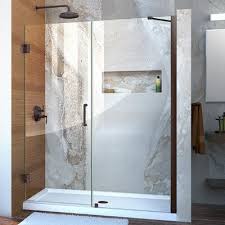 Dreamline Unidoor 56 X 72 Hinged Frameless Shower Door With Clearmax Technology Frameless Shower Doors Shower Doors Frameless Shower