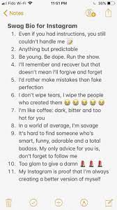 Cool quotes for instagram bio quotes business. Swag Bio For Instagram Instagram Quotes Instagram Bio Quotes Clever Captions For Instagram